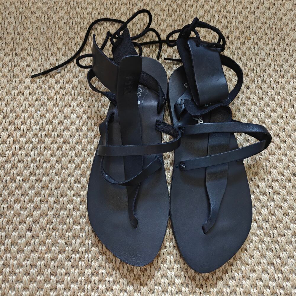 FREE PEOPLE Vacation Day Wrap Sandals Black Women’s Size 38 EU/US 7.5 NWOB